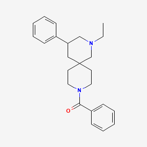molecular formula C24H30N2O B5653371 9-benzoyl-2-ethyl-4-phenyl-2,9-diazaspiro[5.5]undecane 