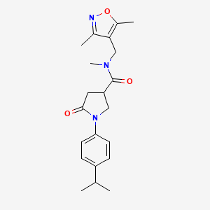 N-[(3,5-dimethyl-4-isoxazolyl)methyl]-1-(4-isopropylphenyl)-N-methyl-5-oxo-3-pyrrolidinecarboxamide