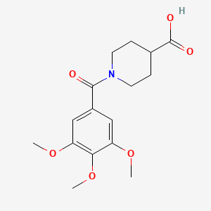 molecular formula C16H21NO6 B5653389 1-(3,4,5-trimethoxybenzoyl)-4-piperidinecarboxylic acid CAS No. 401581-35-9