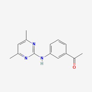 molecular formula C14H15N3O B5653412 1-{3-[(4,6-dimethyl-2-pyrimidinyl)amino]phenyl}ethanone 