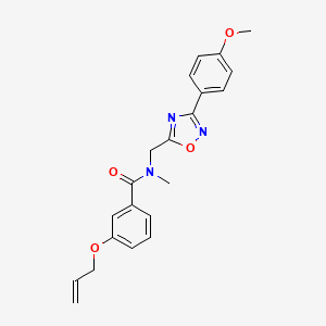 molecular formula C21H21N3O4 B5653445 3-(allyloxy)-N-{[3-(4-methoxyphenyl)-1,2,4-oxadiazol-5-yl]methyl}-N-methylbenzamide 
