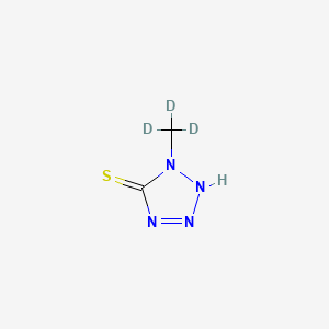 molecular formula C2H4N4S B565345 N-Methyl-5-tetrazolethiol-d3 CAS No. 345909-96-8