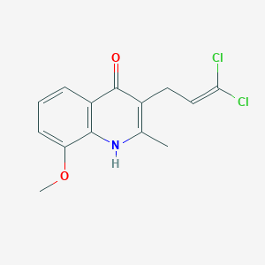 molecular formula C14H13Cl2NO2 B5653459 3-(3,3-dichloro-2-propen-1-yl)-8-methoxy-2-methyl-4-quinolinol CAS No. 67629-20-3