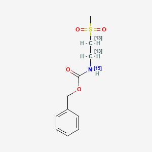 [2-(Methylsulfonyl)ethyl]carbamic Acid-13C2,15N Benzyl Ester