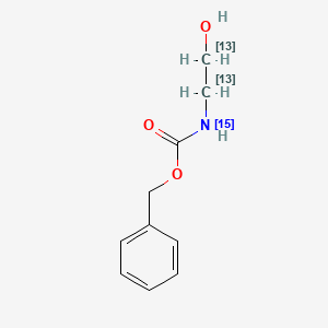 molecular formula C10H13NO3 B565348 N-(Benzyloxycarbonyl)ethanolamine-13C2,15N CAS No. 1216647-82-3