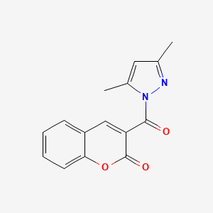 molecular formula C15H12N2O3 B5653480 3-[(3,5-dimethyl-1H-pyrazol-1-yl)carbonyl]-2H-chromen-2-one 