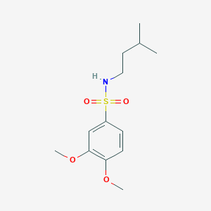 molecular formula C13H21NO4S B5653490 3,4-二甲氧基-N-(3-甲基丁基)苯磺酰胺 