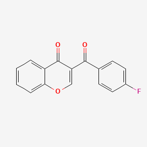 molecular formula C16H9FO3 B5653497 3-(4-氟苯甲酰基)-4H-色烯-4-酮 