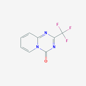 molecular formula C8H4F3N3O B5653521 2-(trifluoromethyl)-4H-pyrido[1,2-a][1,3,5]triazin-4-one 