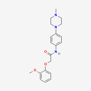 2-(2-methoxyphenoxy)-N-[4-(4-methylpiperazin-1-yl)phenyl]acetamide