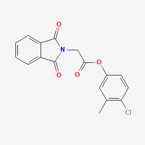 molecular formula C17H12ClNO4 B5653549 4-chloro-3-methylphenyl (1,3-dioxo-1,3-dihydro-2H-isoindol-2-yl)acetate 