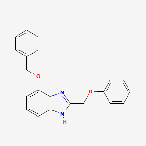 molecular formula C21H18N2O2 B565355 2-苯氧甲基-7-苯甲氧基-1H-苯并咪唑 CAS No. 1215342-45-2