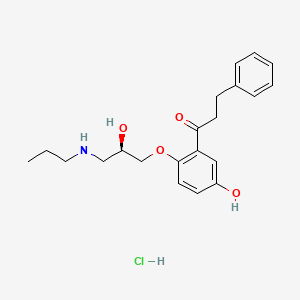 molecular formula C21H28ClNO4 B565359 (R)-5-Hydroxy Propafenone Hydrochloride CAS No. 158080-72-9