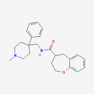 molecular formula C24H30N2O2 B5653603 N-[(1-methyl-4-phenylpiperidin-4-yl)methyl]-2,3,4,5-tetrahydro-1-benzoxepine-4-carboxamide 