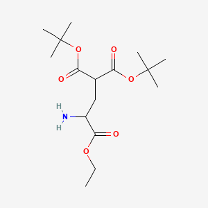 molecular formula C16H29NO6 B565362 gamma-Carboxyglutamic Acid gamma,gamma-Di-t-butyl 3-Ethyl Ester CAS No. 73538-32-6