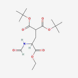 molecular formula C17H29NO7 B565363 1,1-二叔丁基 3-乙基 3-甲酰胺丙烷-1,1,3-三羧酸酯 CAS No. 75117-30-5