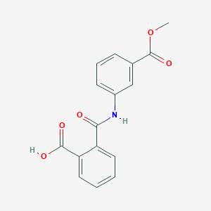 molecular formula C16H13NO5 B5653639 2-({[3-(methoxycarbonyl)phenyl]amino}carbonyl)benzoic acid 