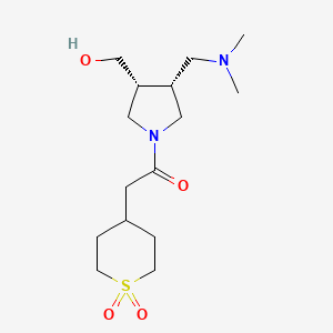{(3R*,4R*)-4-[(dimethylamino)methyl]-1-[(1,1-dioxidotetrahydro-2H-thiopyran-4-yl)acetyl]-3-pyrrolidinyl}methanol