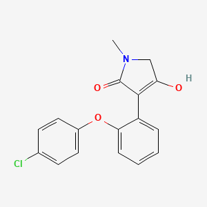 molecular formula C17H14ClNO3 B565368 3-(2-(4-Chlorophenoxy)phenyl)-4-hydroxy-1-methyl-1H-pyrrol-2(5H)-one CAS No. 934996-78-8