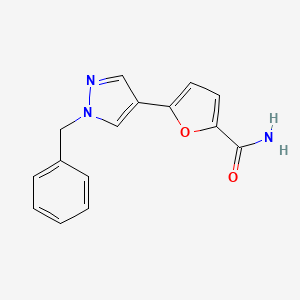 molecular formula C15H13N3O2 B5653684 5-(1-benzyl-1H-pyrazol-4-yl)-2-furamide 