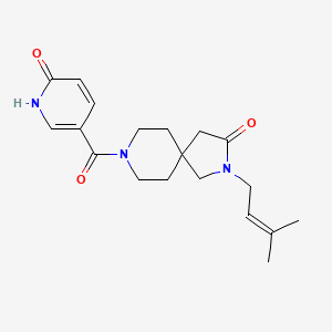 2-(3-methyl-2-buten-1-yl)-8-[(6-oxo-1,6-dihydro-3-pyridinyl)carbonyl]-2,8-diazaspiro[4.5]decan-3-one