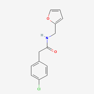 molecular formula C13H12ClNO2 B5653696 2-(4-chlorophenyl)-N-(2-furylmethyl)acetamide 