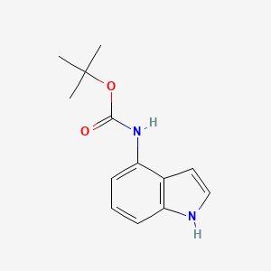 molecular formula C13H16N2O2 B565370 叔丁基 1H-吲哚-4-基氨基甲酸酯 CAS No. 819850-13-0