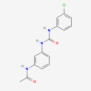 molecular formula C15H14ClN3O2 B5653716 N-[3-({[(3-chlorophenyl)amino]carbonyl}amino)phenyl]acetamide 