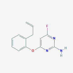 molecular formula C13H12FN3O B5653737 4-(2-allylphenoxy)-6-fluoro-2-pyrimidinamine 