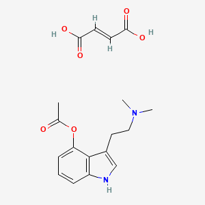 molecular formula C18H22N2O6 B565374 富马酸 O-乙酰裸盖菇素 CAS No. 1217230-42-6