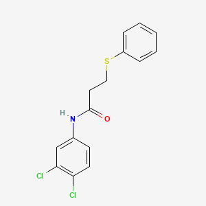molecular formula C15H13Cl2NOS B5653743 N-(3,4-dichlorophenyl)-3-(phenylthio)propanamide 