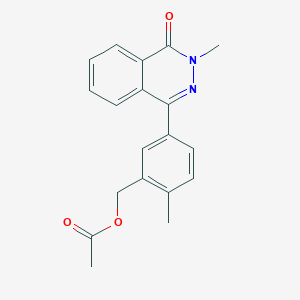 molecular formula C19H18N2O3 B5653768 2-methyl-5-(3-methyl-4-oxo-3,4-dihydro-1-phthalazinyl)benzyl acetate 