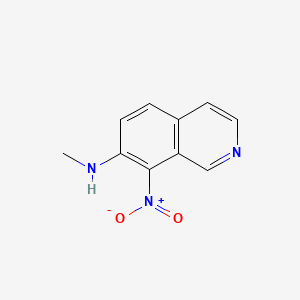 molecular formula C10H9N3O2 B565377 N-甲基-8-硝基异喹啉-7-胺 CAS No. 148556-87-0