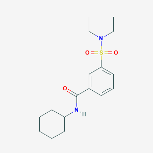 molecular formula C17H26N2O3S B5653794 N-cyclohexyl-3-[(diethylamino)sulfonyl]benzamide 