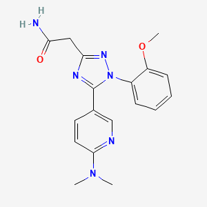 2-[5-[6-(dimethylamino)pyridin-3-yl]-1-(2-methoxyphenyl)-1H-1,2,4-triazol-3-yl]acetamide