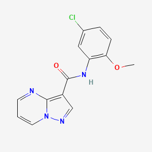molecular formula C14H11ClN4O2 B5653857 N-(5-chloro-2-methoxyphenyl)pyrazolo[1,5-a]pyrimidine-3-carboxamide 