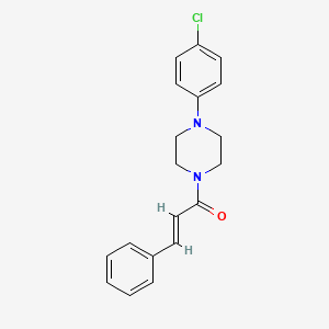 molecular formula C19H19ClN2O B5653877 1-(4-chlorophenyl)-4-cinnamoylpiperazine 