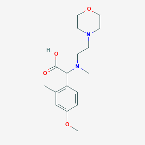 molecular formula C17H26N2O4 B5653912 (4-methoxy-2-methylphenyl)[methyl(2-morpholin-4-ylethyl)amino]acetic acid 