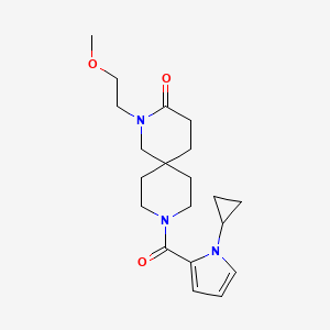 molecular formula C20H29N3O3 B5653922 9-[(1-cyclopropyl-1H-pyrrol-2-yl)carbonyl]-2-(2-methoxyethyl)-2,9-diazaspiro[5.5]undecan-3-one 