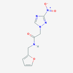 molecular formula C9H9N5O4 B5653932 N-(2-furylmethyl)-2-(3-nitro-1H-1,2,4-triazol-1-yl)acetamide CAS No. 313387-25-6