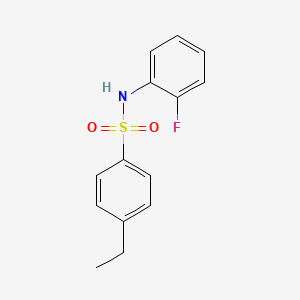molecular formula C14H14FNO2S B5653946 4-ethyl-N-(2-fluorophenyl)benzenesulfonamide 
