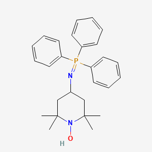 molecular formula C27H33N2OP B565396 2,2,6,6-Tetramethyl-4-[(triphenylphosphoranylidene)amino]-1-piperidinyloxy CAS No. 78140-47-3