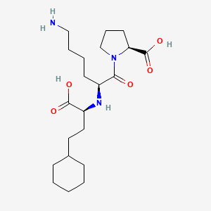 molecular formula C21H37N3O5 B565399 N2-((1S)-1-Carboxy-3-cyclohexylpropyl)-L-lysyl-L-proline CAS No. 1132650-67-9