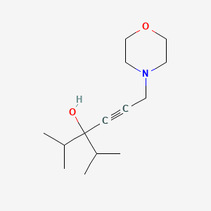 molecular formula C14H25NO2 B5654017 3-isopropyl-2-methyl-6-(4-morpholinyl)-4-hexyn-3-ol 