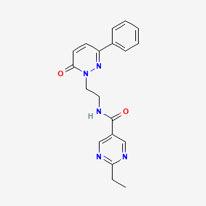 molecular formula C19H19N5O2 B5654024 2-ethyl-N-[2-(6-oxo-3-phenyl-1(6H)-pyridazinyl)ethyl]-5-pyrimidinecarboxamide 