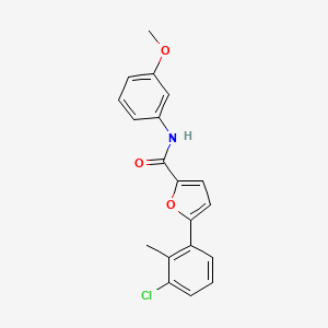 molecular formula C19H16ClNO3 B5654033 5-(3-chloro-2-methylphenyl)-N-(3-methoxyphenyl)-2-furamide 