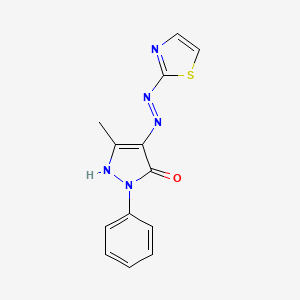 molecular formula C13H11N5OS B5654048 3-methyl-1-phenyl-1H-pyrazole-4,5-dione 4-(1,3-thiazol-2-ylhydrazone) 