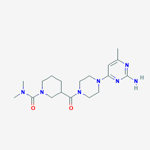 3-{[4-(2-amino-6-methyl-4-pyrimidinyl)-1-piperazinyl]carbonyl}-N,N-dimethyl-1-piperidinecarboxamide