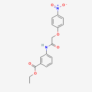 molecular formula C17H16N2O6 B5654072 ethyl 3-{[(4-nitrophenoxy)acetyl]amino}benzoate 
