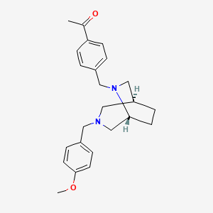 1-(4-{[(1S*,5R*)-3-(4-methoxybenzyl)-3,6-diazabicyclo[3.2.2]non-6-yl]methyl}phenyl)ethanone